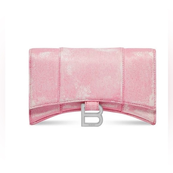 Balenciaga NWT Hourglass Leather Wallet on a Chain - Picture 10 of 12